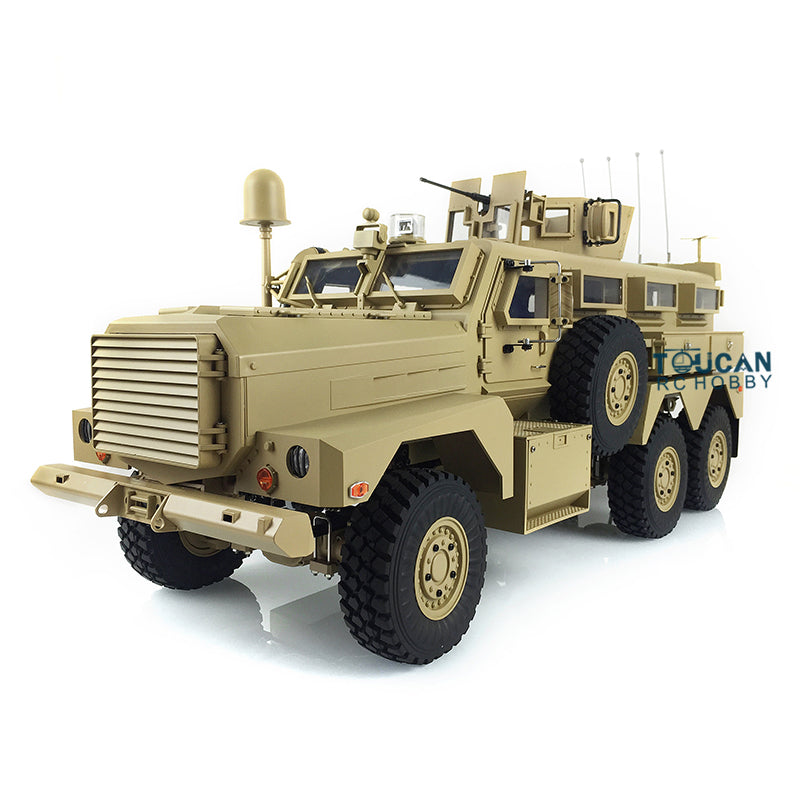 HG 1/12 6*6 RC Cougar 6x6 MRAP Vehicle P602 16CH Radio Explosion Proof  Truck Outdoor Remote Control Toy w/ Radio System ESC Motor