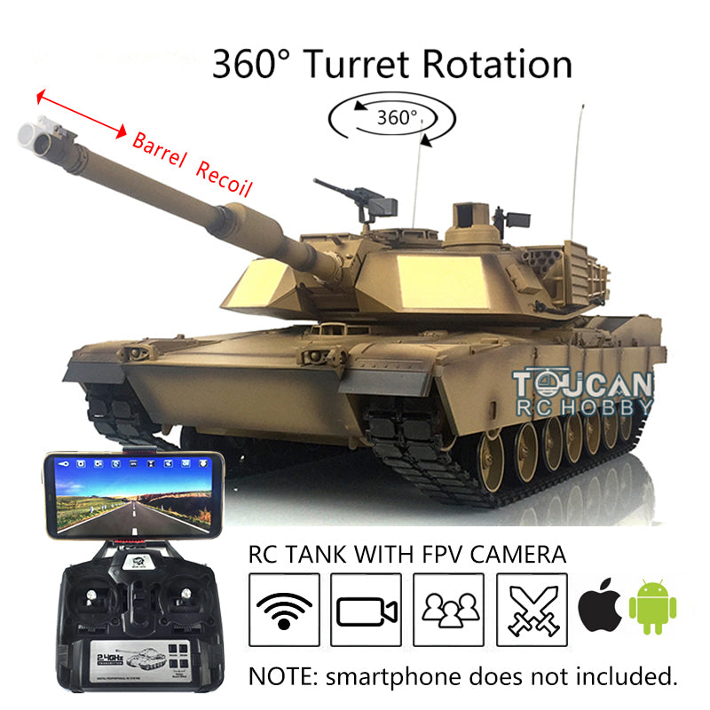 1:16 U.S.A M1A2 Abrams RC Tank - PRO VERSION 3918-PRO – RC-PRO