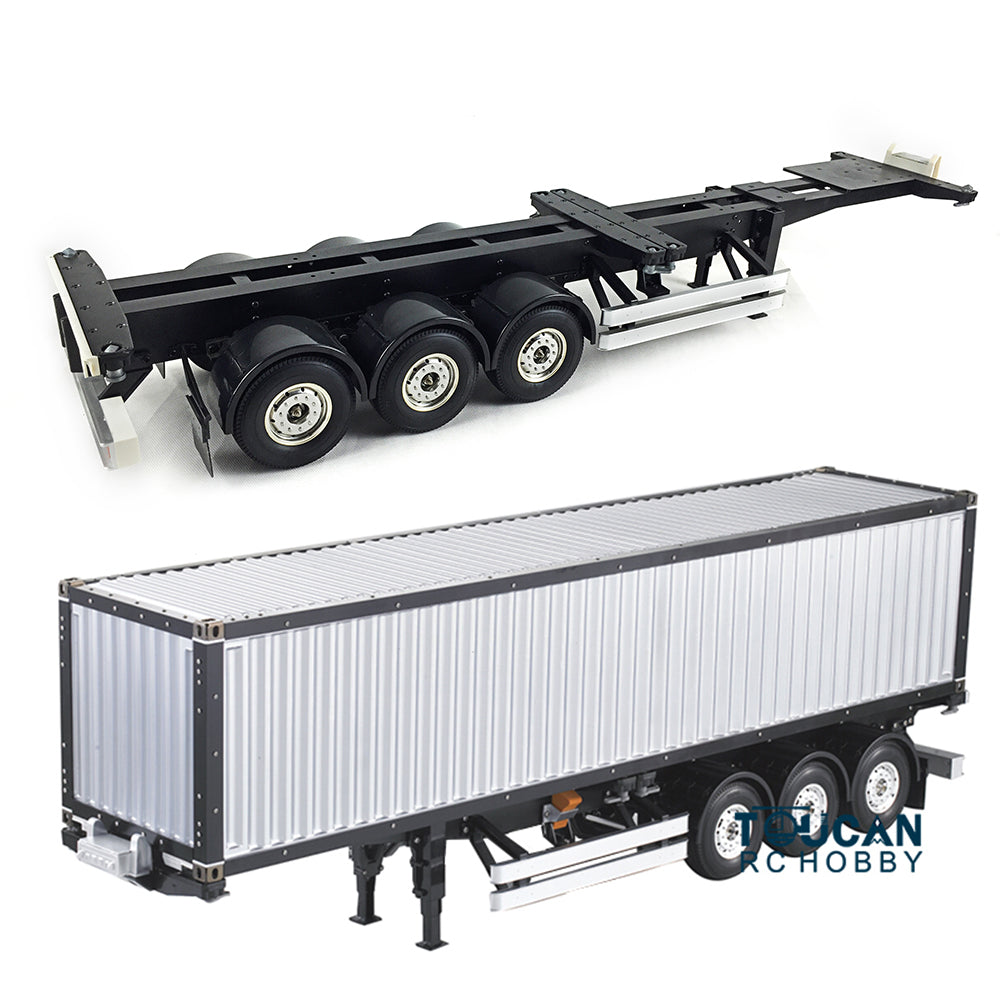 1/14 Hercules 3Axles 40ft Metal Container Semi Trailer Chassis for TAM