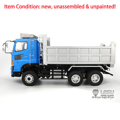 LESU 1/14 Scale 6x6 Hydraulic Dumper Tipper Truck Car Model W/ ESC Light 3T Sound W/O Battery & Charger Radio System