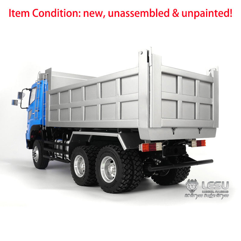 LESU 1/14 Scale 6x6 Hydraulic Dumper Tipper Truck Car Model W/ ESC Light 3T Sound W/O Battery & Charger Radio System