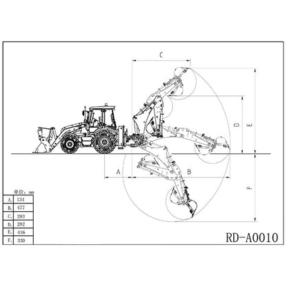 LESU 1/14 Scale RC Hydraulic Backhoe Loader AOUE BL71 Radio Controlled Construction Vehicle Loader Excavator 2 in 1 Model PL18EVLite Painted Assembled Multi functional loader