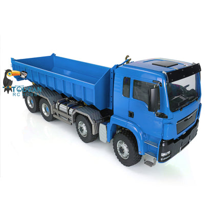 IN STOCK Customized1/14 LESU Hydraulic RC Roll On/Off Dump Truck 8x8 Metal RTR Full Dumper Cars