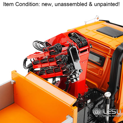 LESU 3-Ways 1/14 8X8 RC Hydraulic Dumper Truck Crane Tipper DIY KIT 3348 Models