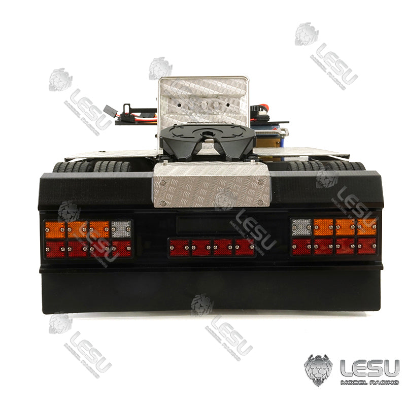 BEST SELLING In Stock LESU Remote Control Model Metal 4*4 Chassis for 1/14 RC TAMIYE Tractor Truck With 27T Motor ESC Servo Lights