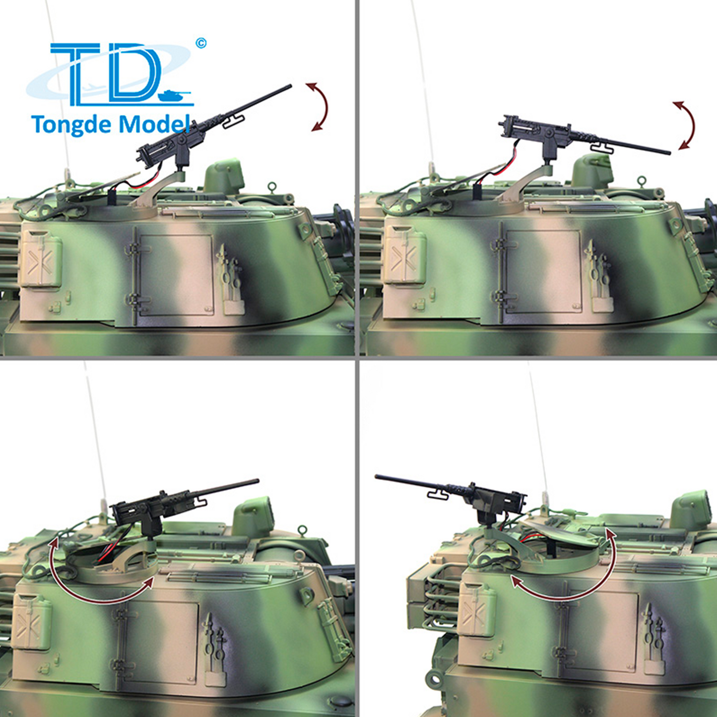 Tongde Model 1/16 M109A2 RC Tank RTR Self-propelled Howitzer Sound Light Metal Wheels Smoke Unit 45.9*19.8*18.5cm