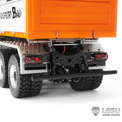 LESU TGS 1/14 RC Hydraulic Dump Truck 6x6 Metal Remote Control Dumper Car Model Three-Way Dumping Emulated Tipper Hobby Models