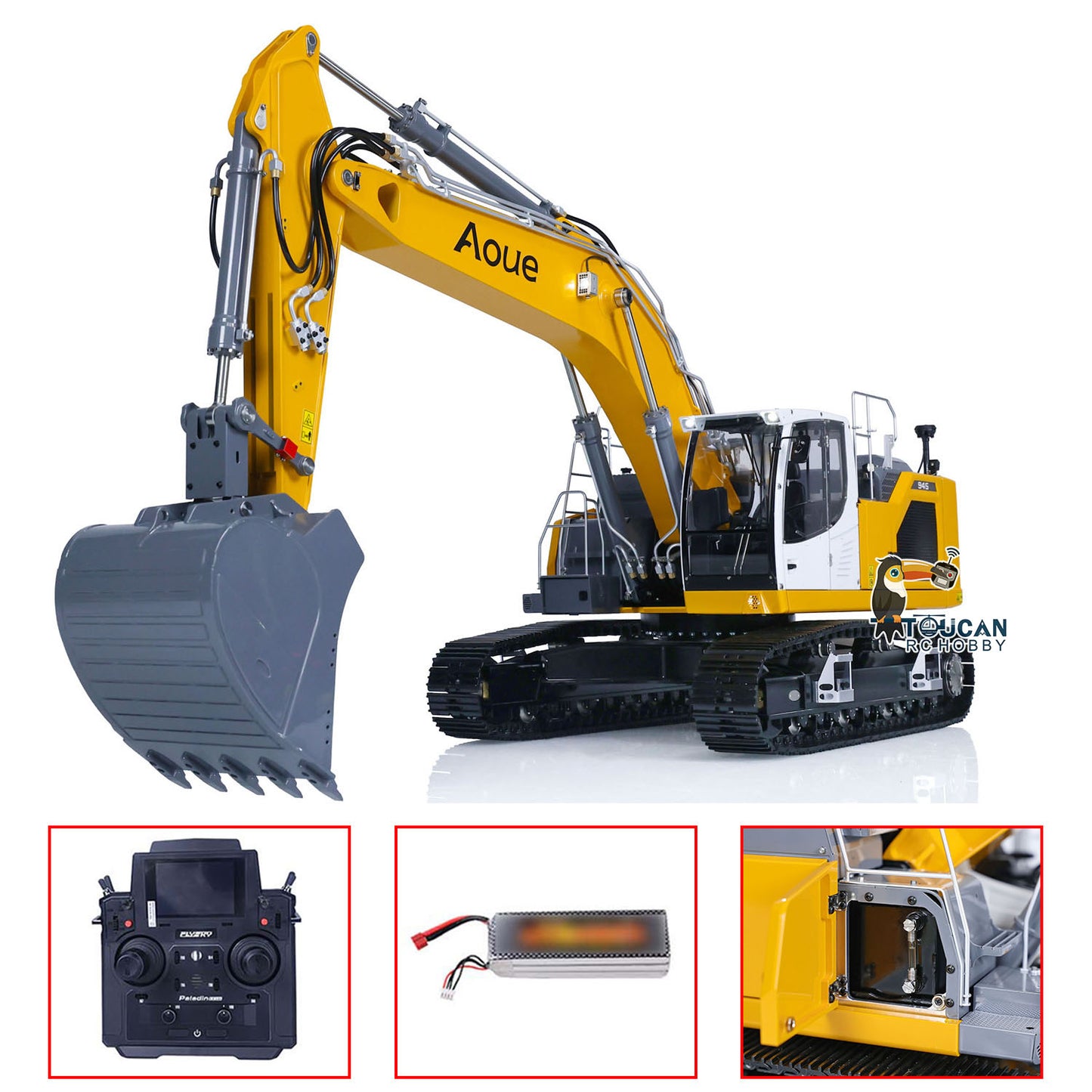 LESU 1/14 Metal Painted RC HydraulicExcavator LR945 PL18EV Lite RTR Remote Controlled Engineering Construction Vehicle