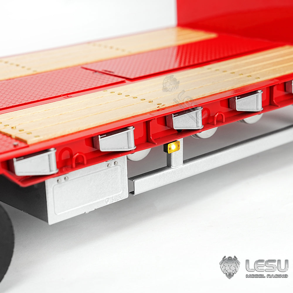 LESU 1/14 Hydraulic Lifting Tailboard Metal Trailer for RC Tractor Truck Lorry Construction Vehicle Model Hydraulic System Pump