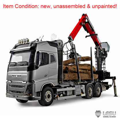 LESU Metal Hydraulic Timber Crane for 1/14 RC Log Trailer Radio Controlled Wood Tractor Truck Car Optional RTR/KIT Ver