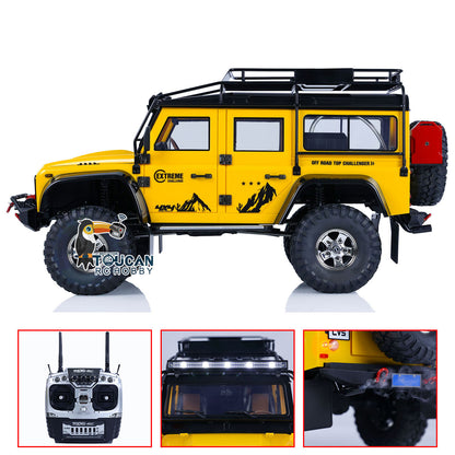 HG 1/10 RC Crawler Car 4x4 Off-road Vehicle P411 Lights Sound Radio System Smoking Motor Outdoor Remote Control Vehicle for