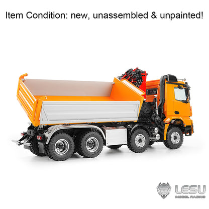 LESU 3-Ways 1/14 8X8 RC Hydraulic Dumper Truck Crane Tipper DIY KIT 3348 Models