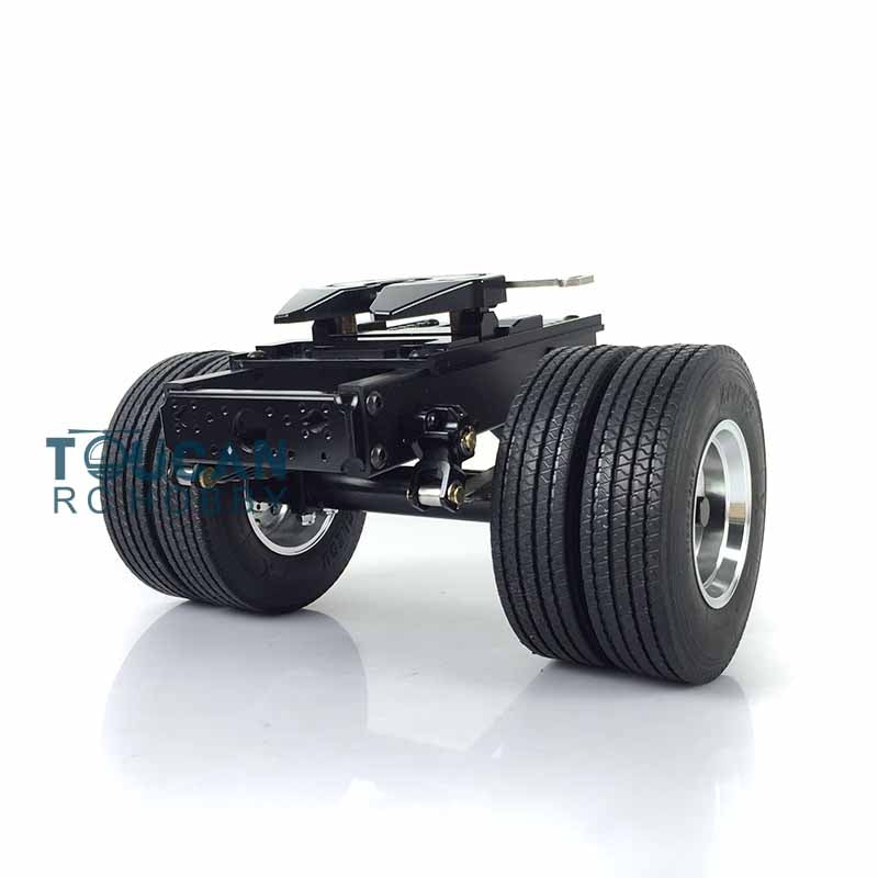 US STOCK Metal Painted Trailer for LESU 1/14 TAMIYA RC Truck Radio Control Eletric Car Trailer DIY Hobby Model Fittings