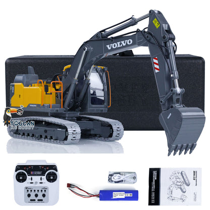 1:14 DoubleE E010 EC 160E Full Alloy Metal RC Excavator Radio Controlled Engineering Vehicle Toys Hobby Model DIY