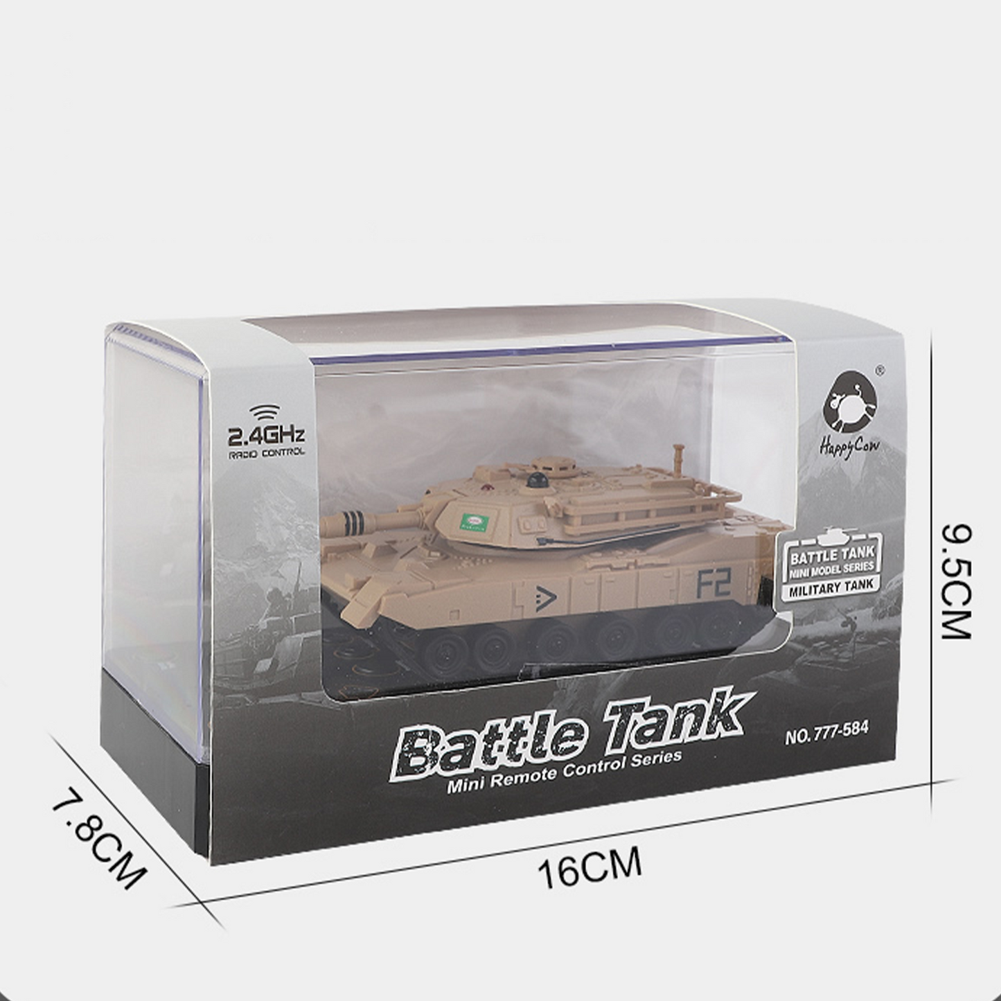 RC Mini Tank RTR Remote Control Battle Tank Toy Gifts for Children Adults Rotate Turret Infrared system 13.5*5.5*4.5CM