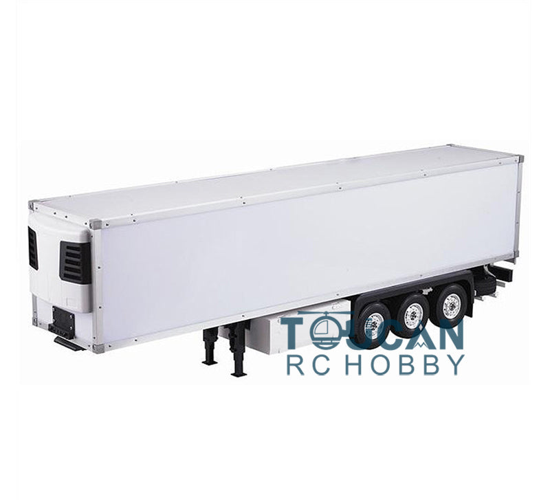 1/14 3 Axles Unapinted RC Reefer Semi-trailer Container Timber Flatbed