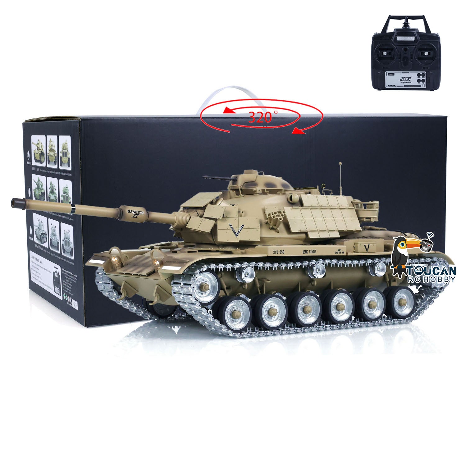 IN STOCK Tongde Model 1/16 RC Battle Tank M60A1 ERA USA Remote Control ...