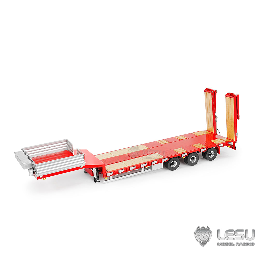 LESU 1/14 Hydraulic Lifting Tailboard Metal Trailer for RC Tractor Truck Lorry Construction Vehicle Model Hydraulic System Pump