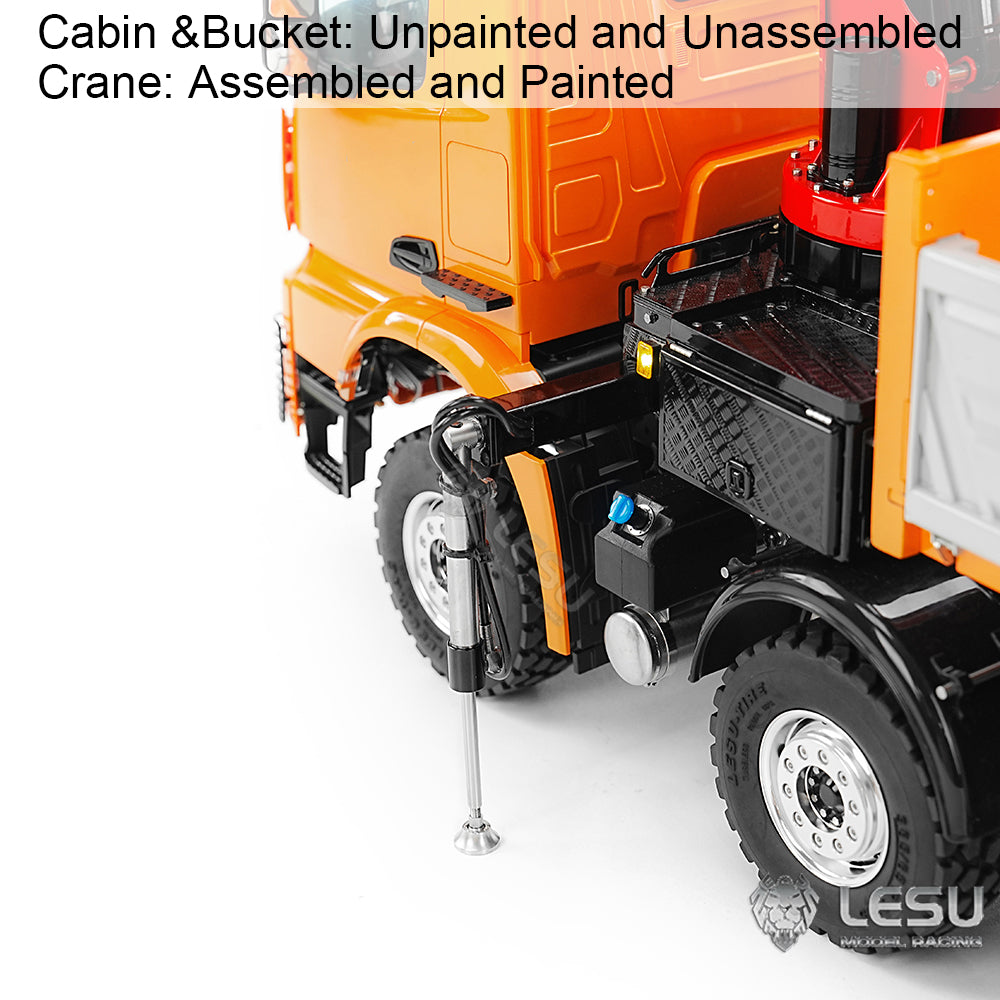 LESU 3348 8X8 RC Hydraulic Dump Truck 3-Ways 1/14 Remote Control Crane Tipper