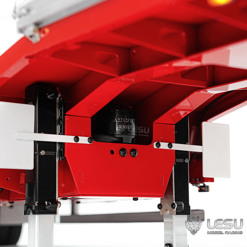 LESU 1/14 Hydraulic Lifting Tailboard Metal Trailer for RC Tractor Truck Lorry Construction Vehicle Model Hydraulic System Pump