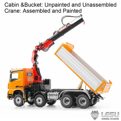 LESU 3348 8X8 RC Hydraulic Dump Truck 3-Ways 1/14 Remote Control Crane Tipper