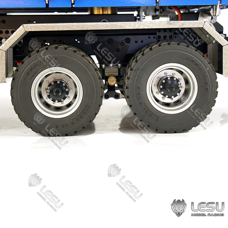 IN STOCK LESU 1/14 Metal Remote Controlled TGS Three-way Transmission Dumper Truck Hydraulic Lights Sound System ESC Servo