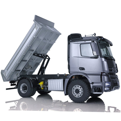 Kabolite K3362 Remote Control Metal Hydraulic Tipper Truck 1/14 Ready to Run Lorry 4*4 RC Dump Truck Light Sound Motor Servo Cylinder