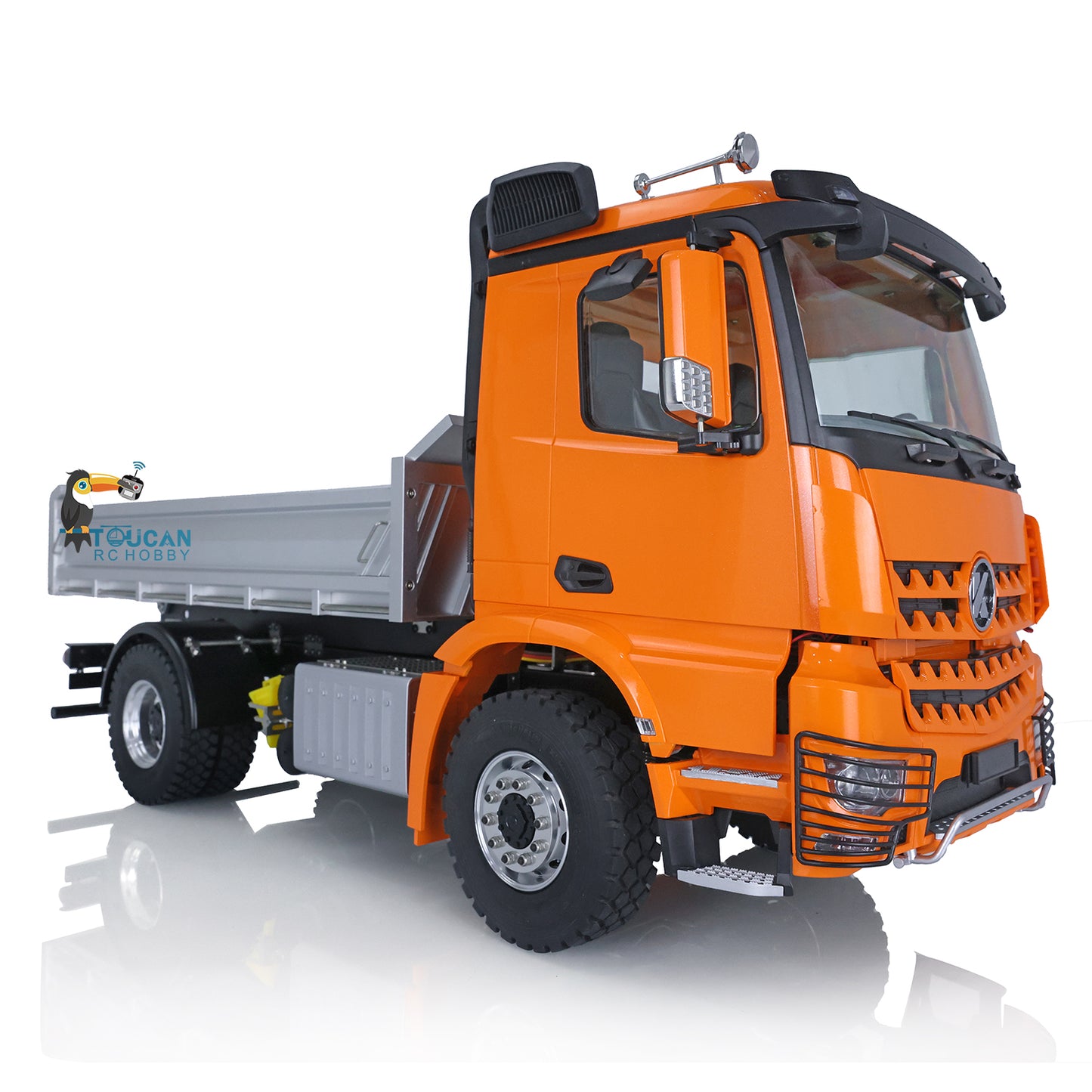 Kabolite K3362 Remote Control Metal Hydraulic Tipper Truck 1/14 Ready to Run Lorry 4*4 RC Dump Truck Light Sound Motor Servo Cylinder