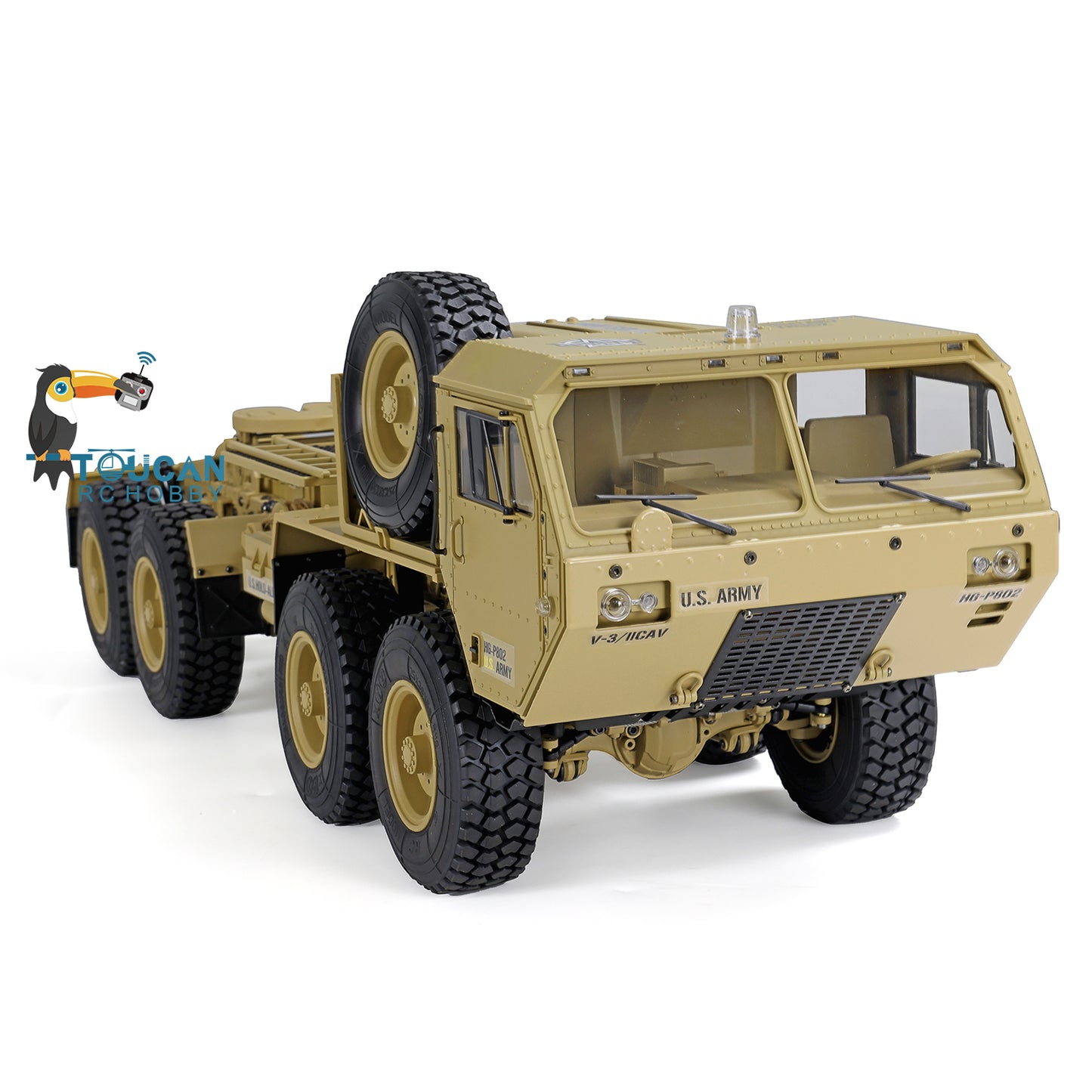 US STOCK 1/12 8x8 RC US Military Truck HG-P802 4 Axles Remote Control Army Car Models