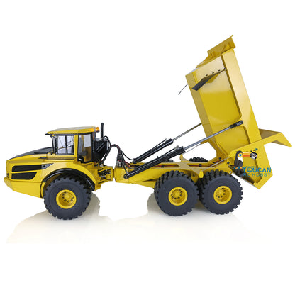 US STOCK 1:14 Scale 6*6 Metal Hydraulic Dump Truck Radio Controlled A40G Articulated Truck Dumper Tipper Ready To Run Model Sound Light