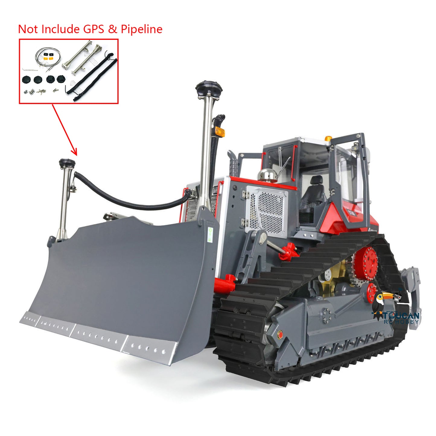 LESU 1/14 Aoue-DT60 Dozer Bulldozer RC Hydraulic KIT Model Truck Pump Lights Wheeled GPS 3V Clearance Lamp Decal Sticker