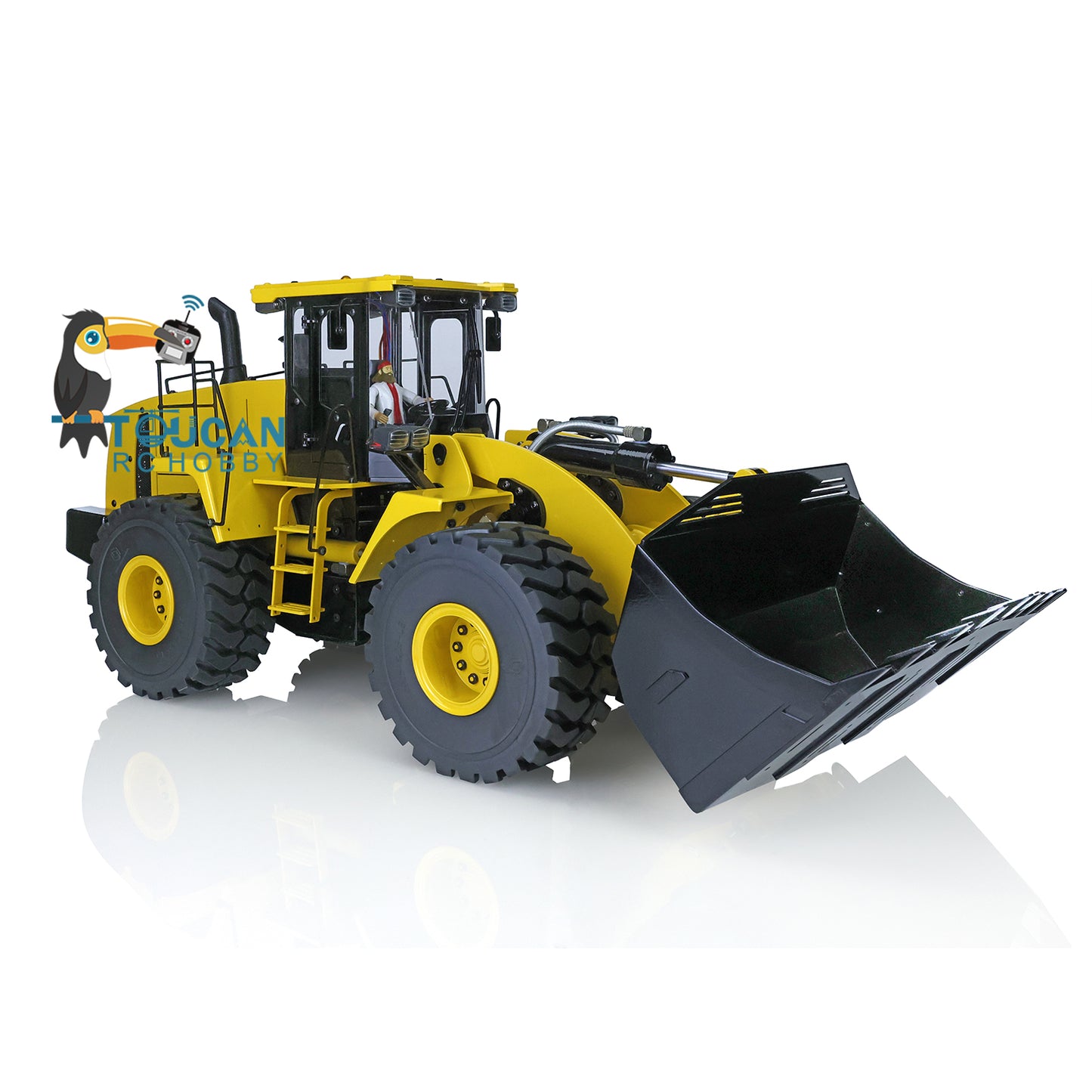 XDRC 1/14 Scale Metal WA470 RC Hydraulic Loader 980L Ready to Run Earth Mover W/ Lights Sound Battery