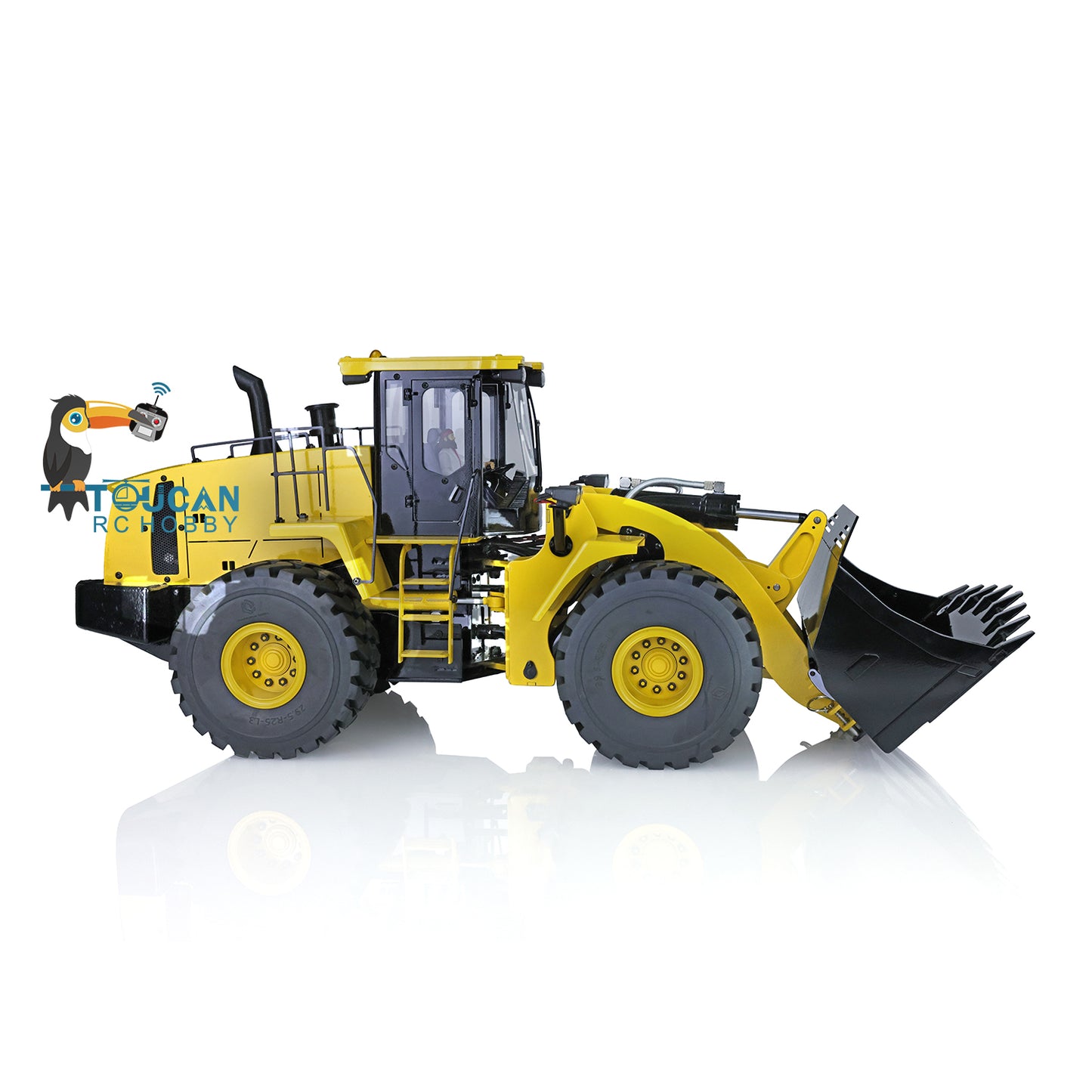 XDRC 1/14 Scale Metal WA470 RC Hydraulic Loader 980L Ready to Run Earth Mover W/ Lights Sound Battery