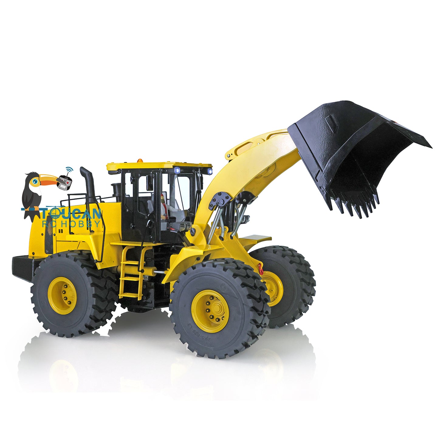 XDRC 1/14 Scale Metal WA470 RC Hydraulic Loader 980L Ready to Run Earth Mover W/ Lights Sound Battery