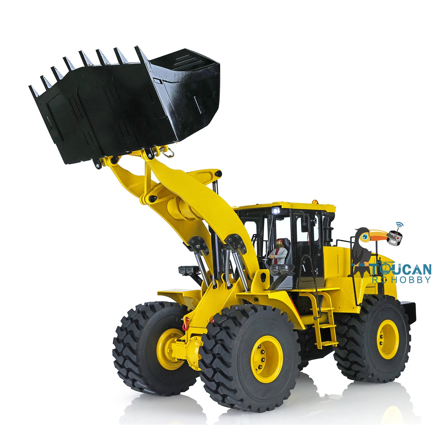 XDRC 1/14 Scale Metal WA470 RC Hydraulic Loader 980L Ready to Run Earth Mover W/ Lights Sound Battery