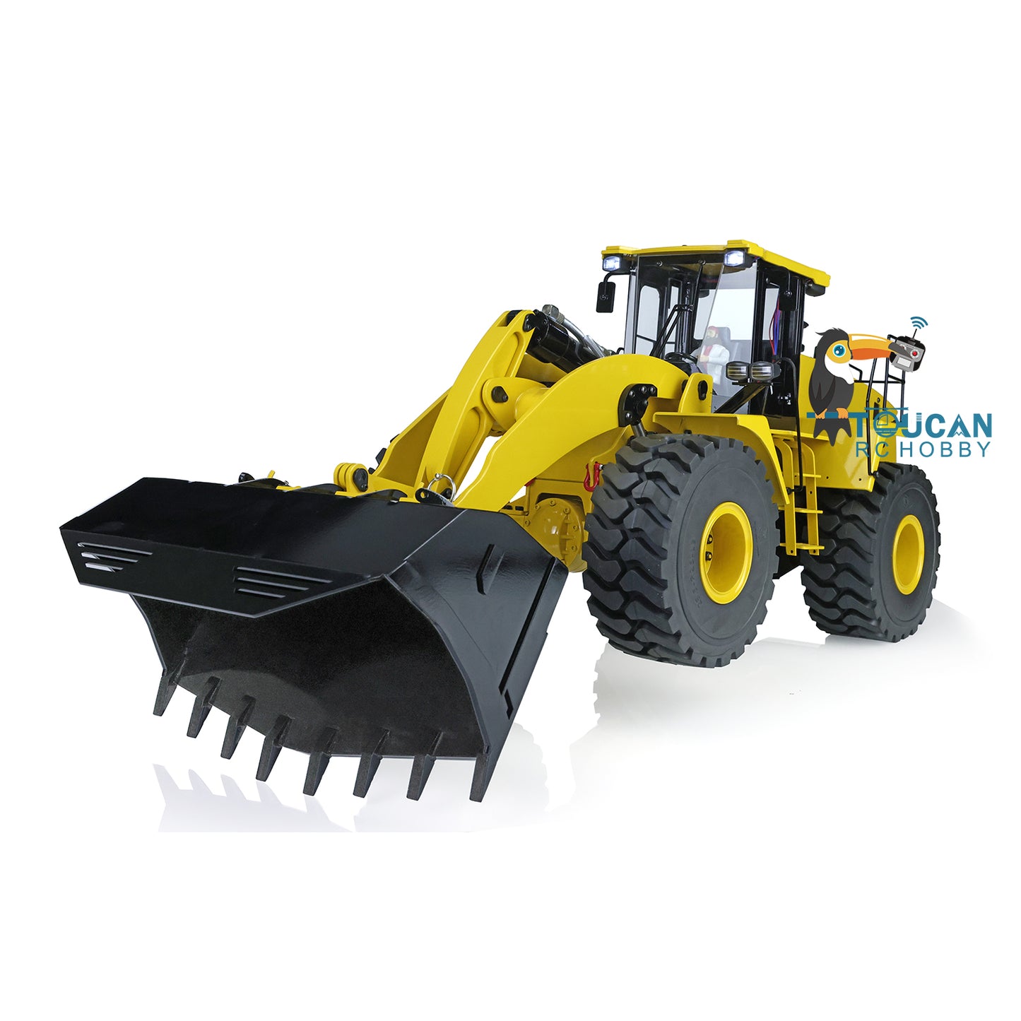 XDRC 1/14 Scale Metal WA470 RC Hydraulic Loader 980L Ready to Run Earth Mover W/ Lights Sound Battery