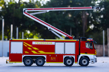 1/14 Metal Chassis RTR Rescue Fire Vehicle 8x4 RC High-reach Snozzle Fire Truck ST8 Radio System Battery 3363 Model Car