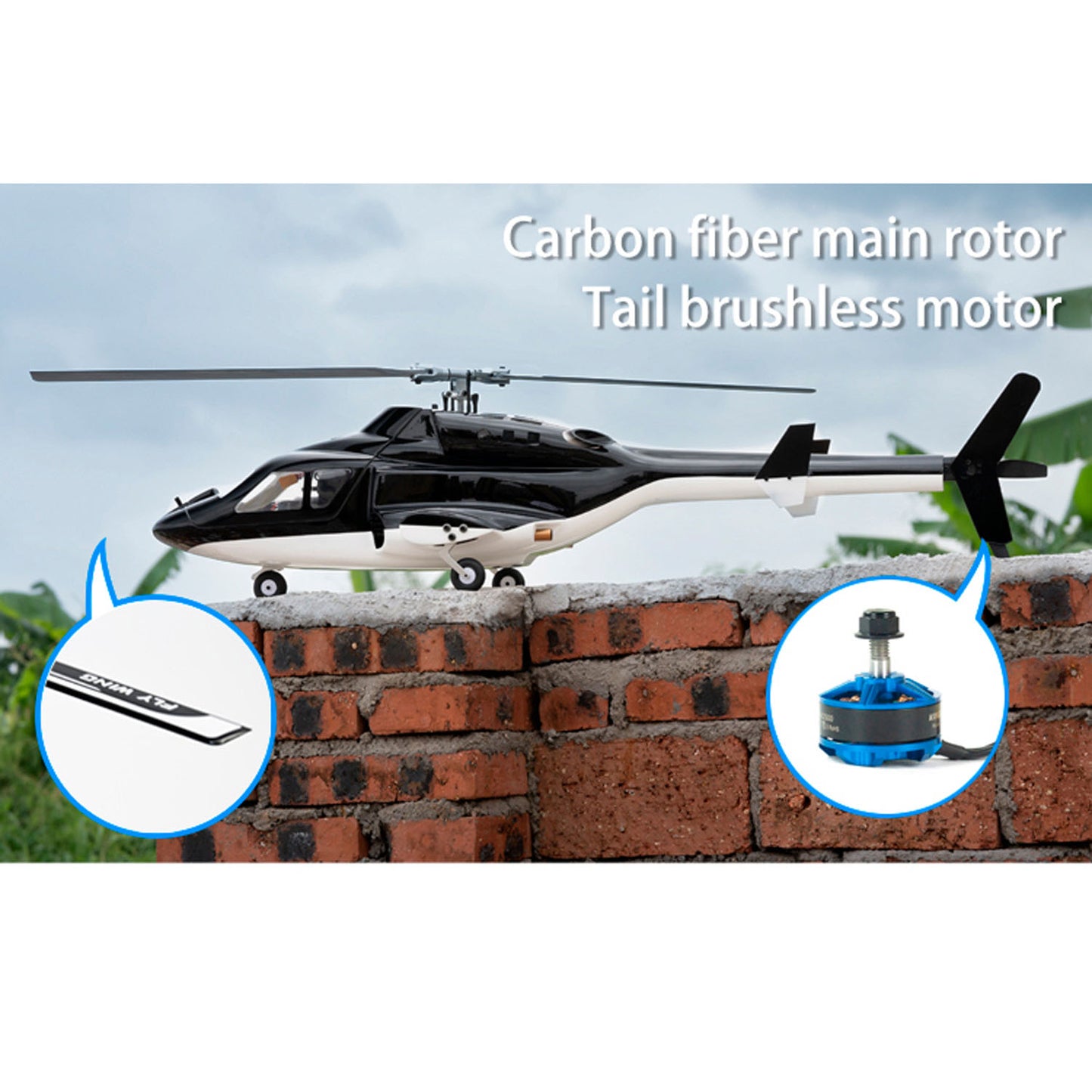 FLYWING RC Scale Smart Helicopter RTF Drone Radio control Toy GPS Altitude Hold Painted and Assembled 88*29*30CM 4kg