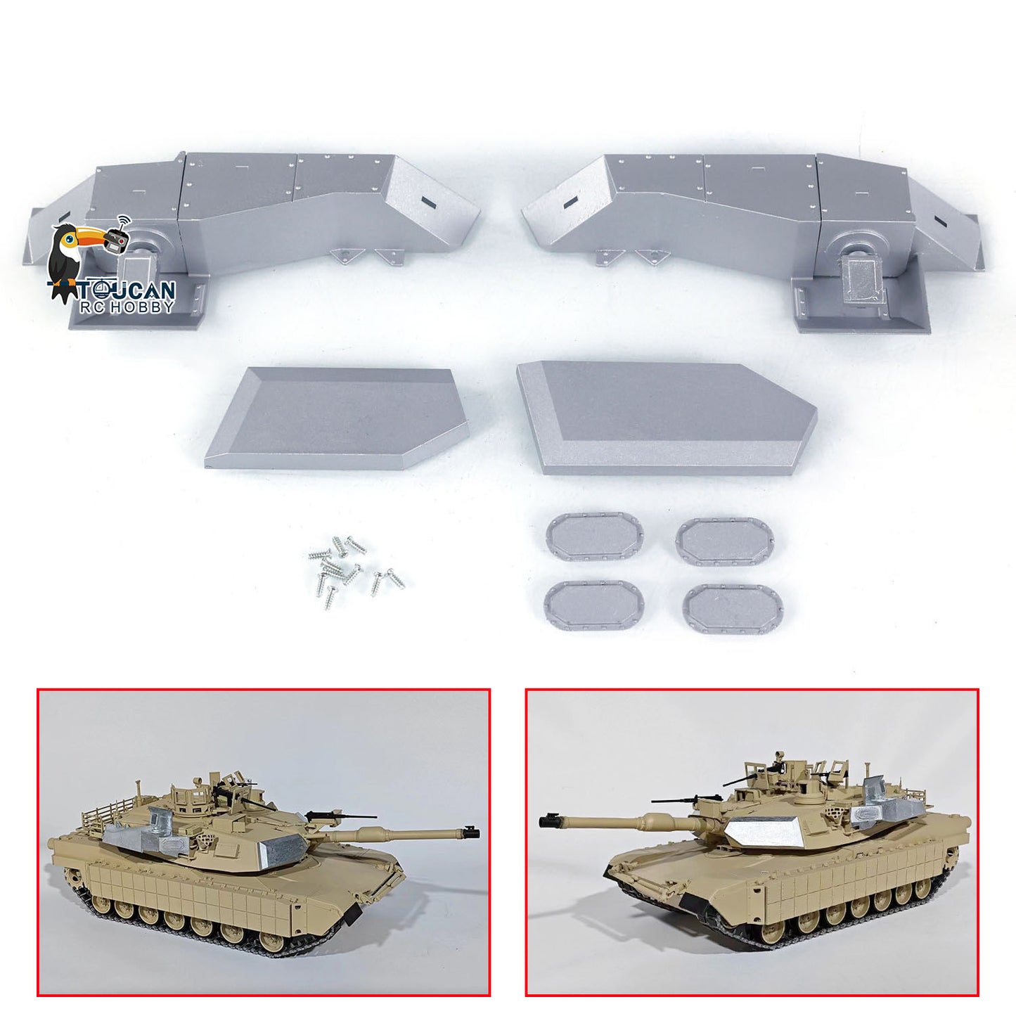 Metal Decorative Parts for 1/16 Heng Long RC Tank M1A2 Abrams 3918 Radio Controlled Armored Model Military Vehicle Painted