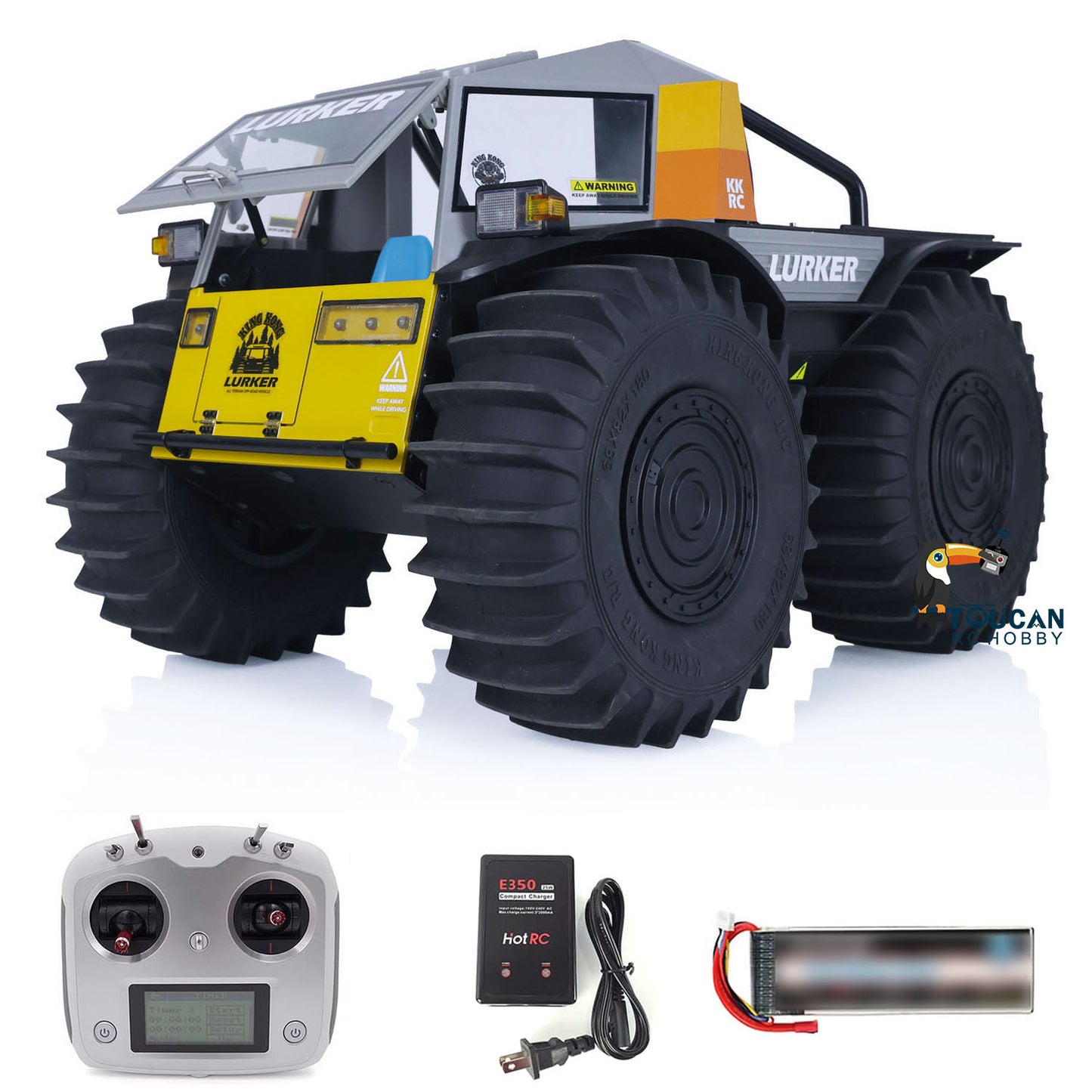 US STOCK D-E077 1/10 Scale Ready To Run Remote Controlled Off-road Vehicle All-terrain Amphibious Climbing Car Model Light System