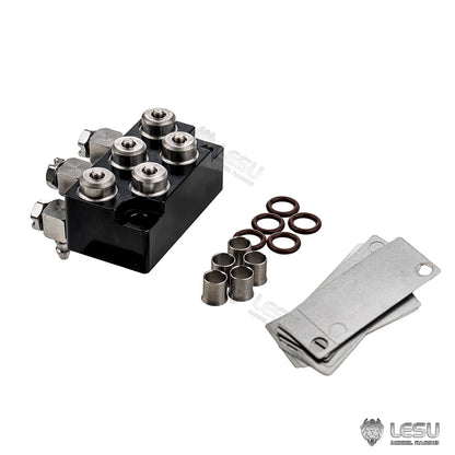 LESU Metal Hydraulic Nozzle Unit of Quick Coupler 1/14 RC Excavator Aoue LR960 Metal Part DIY Hobby Toy Models Accessories