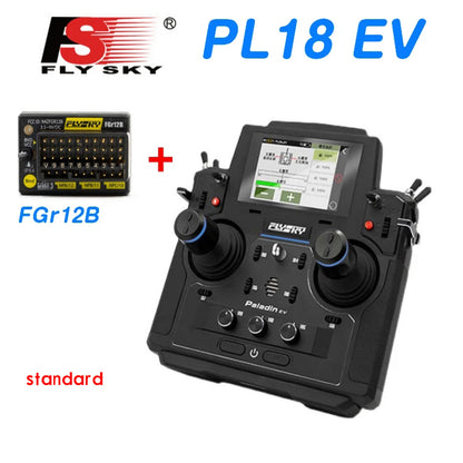 Flysky 18CH PL18EV Transmitter FGR12B Receiver FGr8B Receiver Radio System Tray Strap Set for RC Boat Engineering Truck Tank Model