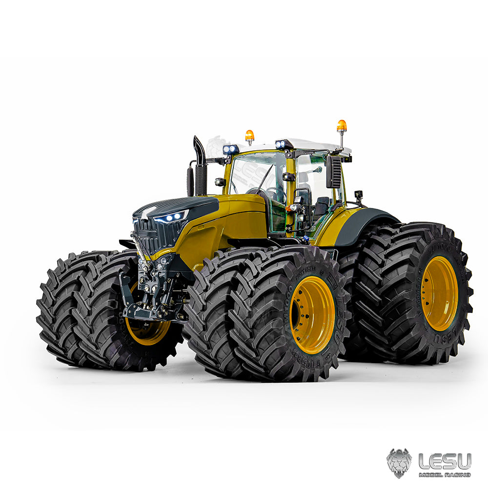 LESU AOUE 1050 4x4 Double Wheeled Farm Truck Metal 1/14 Hydraulic RC Tractor Car Light Smoking Simulation Sound Brushless Motor