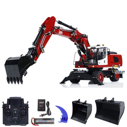 Metal 1/14 RC Hydraulic Excavator R946 PL18EV Remote Control Wheeled Diggers Motor Servo Esc Lights Battery Assembled Painted