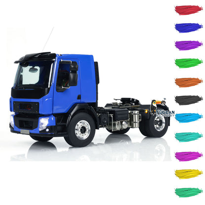 LESU 4x4 RC Tractor Truck 1/14 RTR Painted Assembled Radio Controlled Car Light Battery Metal Chassis ESC Motor