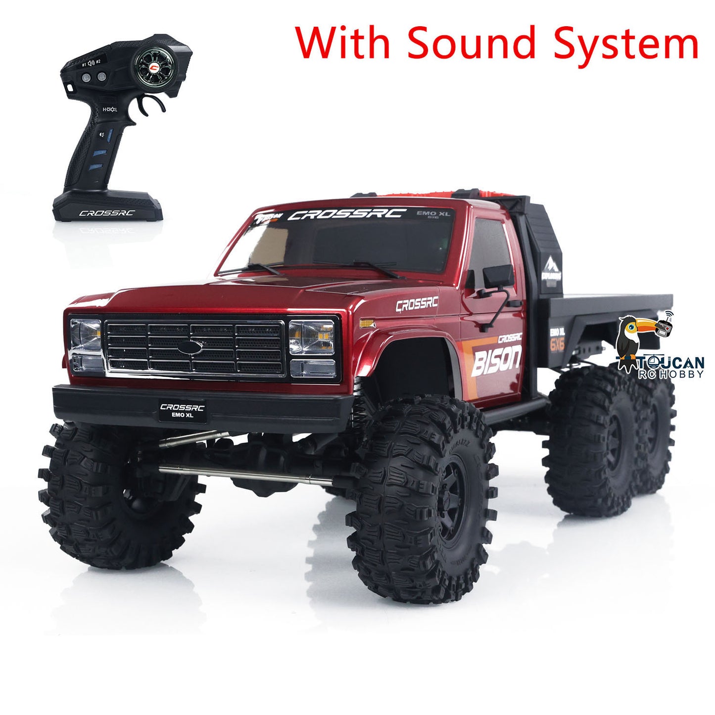 CORSSRC EMO XL 1/8 RC Crawler 6WD Radio Control Off-road Climbing Truck Lights Sounds 2-speed Gearbox Painted Assembled Racing Toy