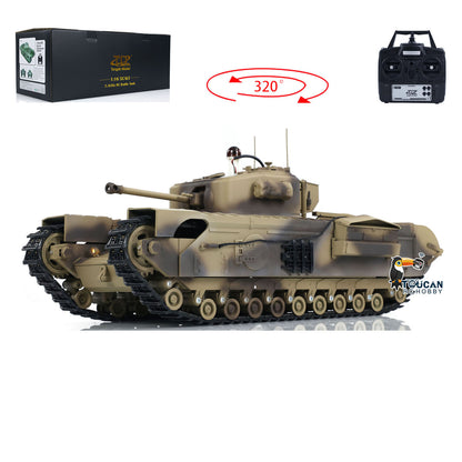 1/16 Military RC Battle Tank Churchill Mk.VII Metal Tracks Tongde Electric Tanks Painted and Assembled Smoke Unit