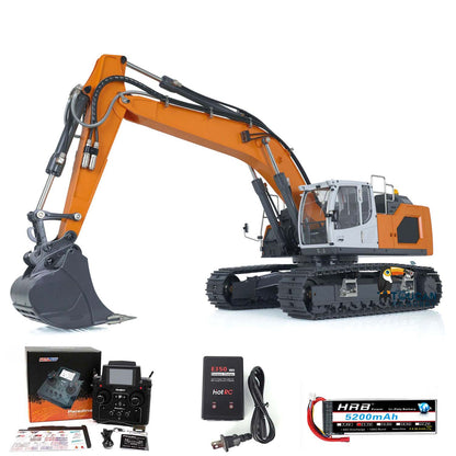 XDRC 1/14 Metal Assembled Hydraulic RTR RC Excavator Upgraded 5CH Valve RC Digger 945 W/ PL18EV Controller Light Sound System