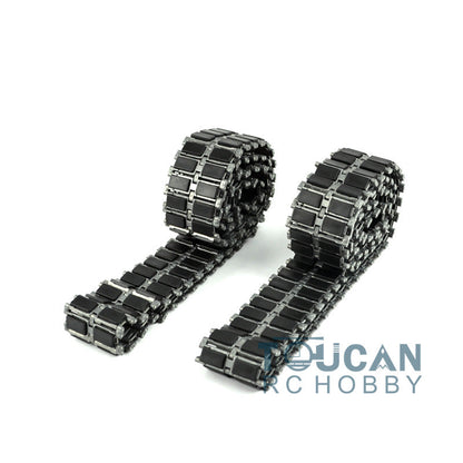 Metal Track Inserted Rubber Pads Parts Upgrade for Henglong 1/16 Scale RC Tank Leopard2 Radio Control Tank Model DIY