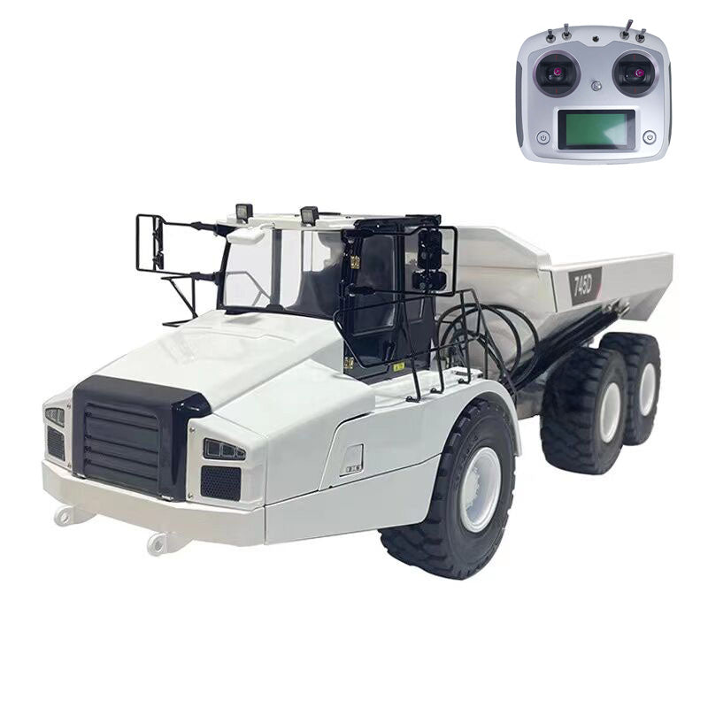 1/14 Radio Controlled Articulated DIM K745 6*6 Almost Ready To Run 2.4Ghz Metal Hydraulic Truck Pump Valve Cylinder Sound Light